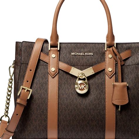 michael michael kors hamilton acorn embossed leather satchel handbag|Bags .